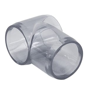 DuraClear NSF Furniture-Grade Clear PVC Socket Slip Tees