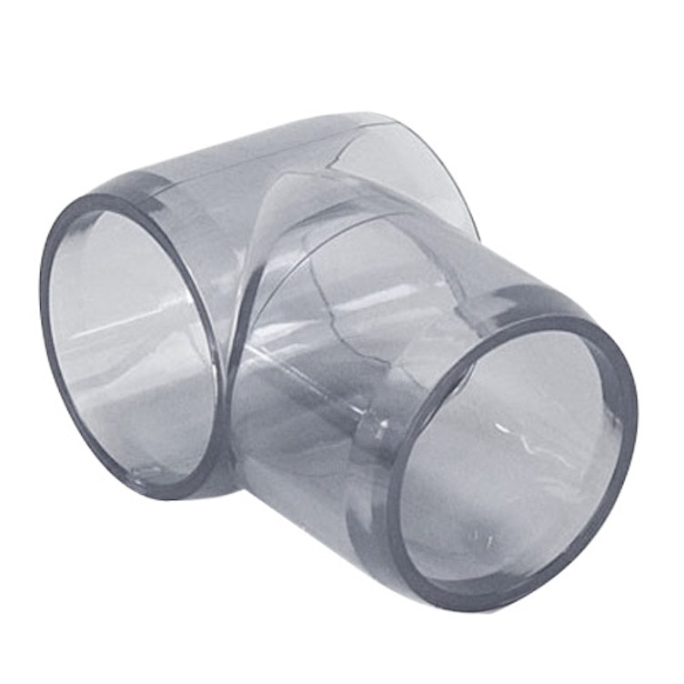 DuraClear NSF Furniture-Grade Clear PVC Socket Slip Tees