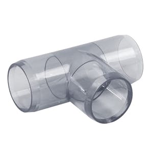 DuraClear NSF Furniture-Grade Clear PVC Socket Tees