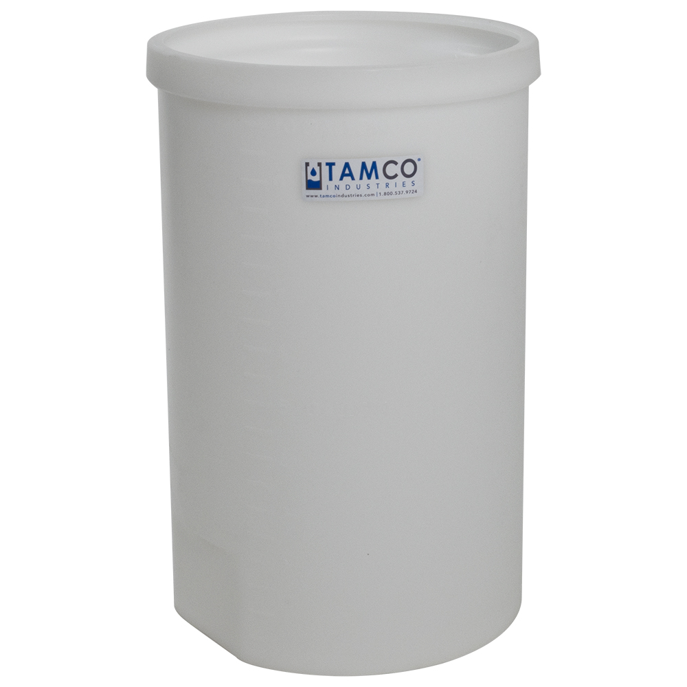 10 Gallon Natural LLDPE Cylindrical Tamco® Standard Wall Graduated