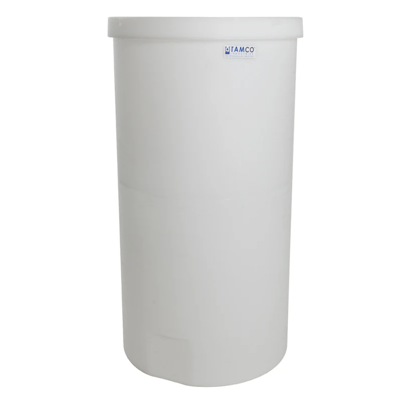 35 Gallon Natural LLDPE Cylindrical Tamco® Standard Wall Graduated Tank with External Flange - 19" Dia. x 36" Hgt. (Cover Sold Separately)