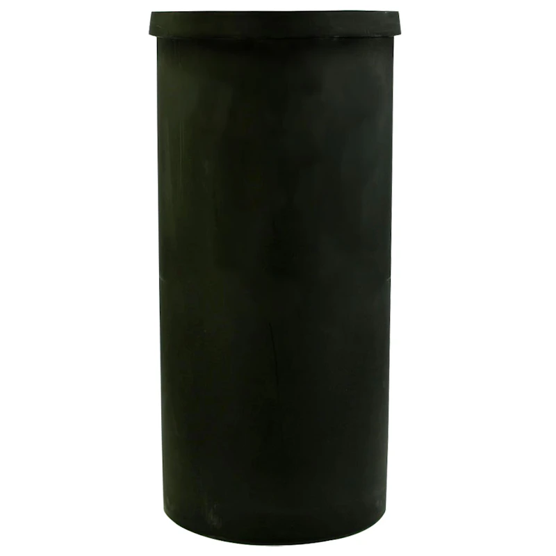 35 Gallon Black LLDPE Cylindrical Tamco® Heavy-Wall Graduated Tank with External Flange - 19" Dia. x 36" Hgt. (Cover Sold Separately)