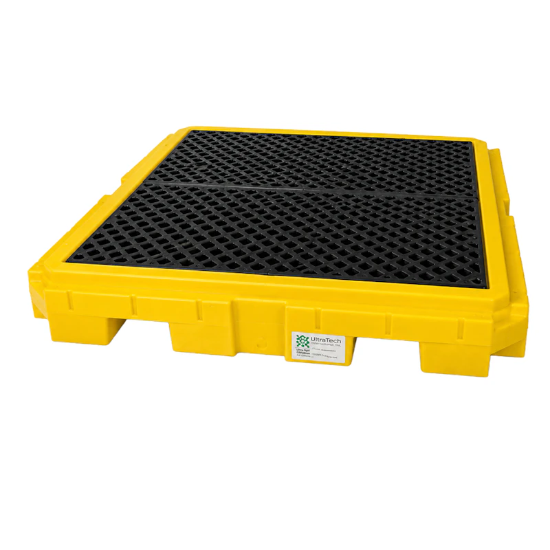 Ultratech Ultra-Spill Pallet Plus® 4-Drum Model 62" L x 62" W x 8.75" Hgt.