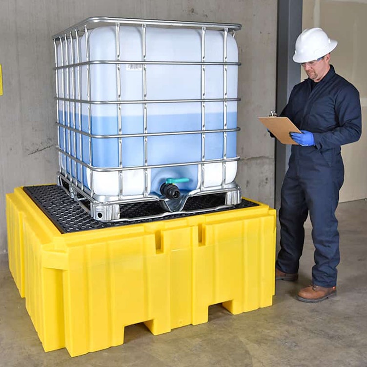 UltraTech Ultra-IBC Spill Containment Pallet Plus with Drain