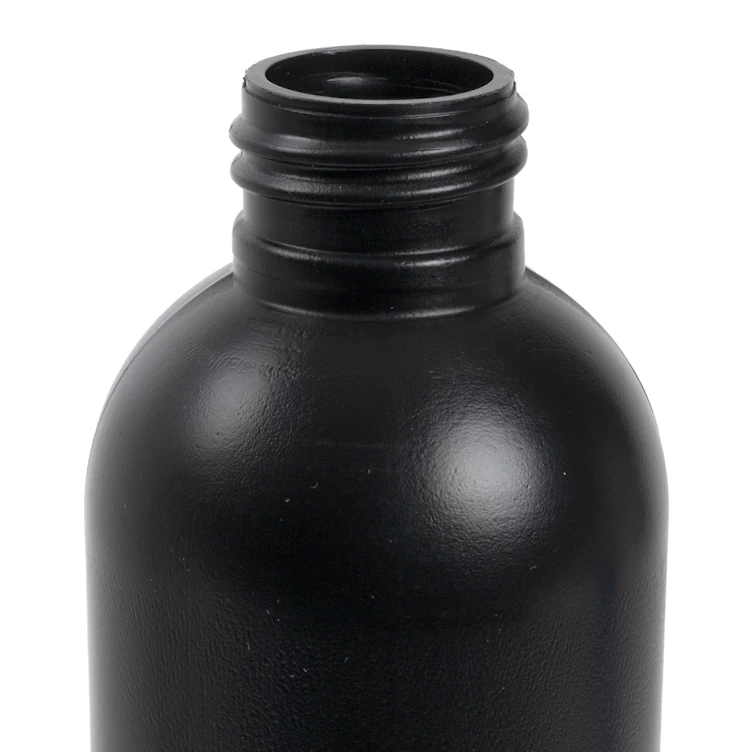 8 oz. Black HDPE Cosmo Bottle 24/410 Neck (Cap Sold Separately)