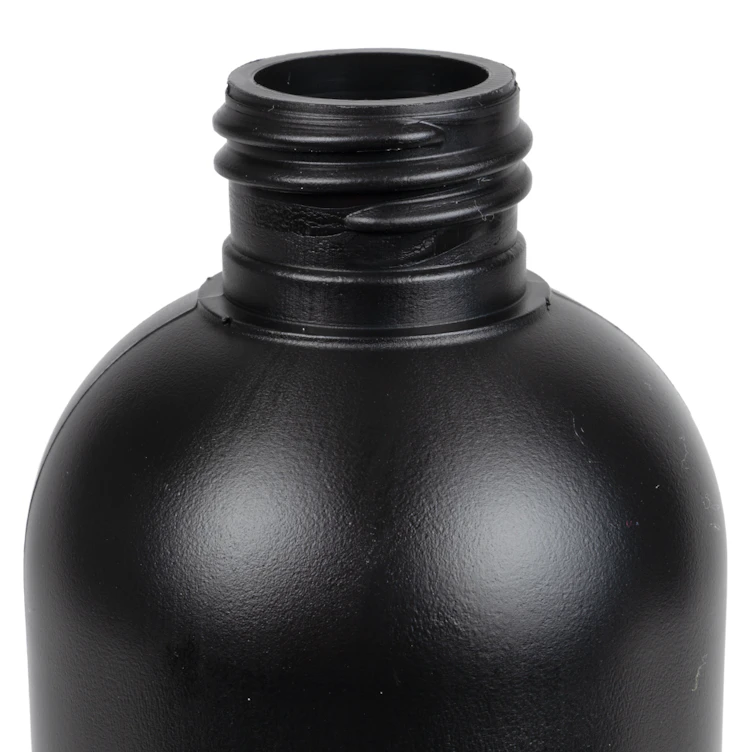 12 oz. Black HDPE Cosmo Bottle 24/410 Neck (Cap Sold Separately)