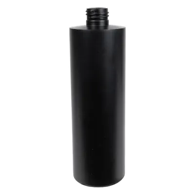 12 oz. Black HDPE Cylindrical Sample Bottle with 24/410 Neck (Cap Sold Separately)