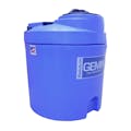 Gemini® 20 Gallon Blue LLDPE Dual Containment Tank (1.9 Specific Gravity) with Domed Top & 8" Twist Lid - 22" Dia. x 26-3/4" Hgt.