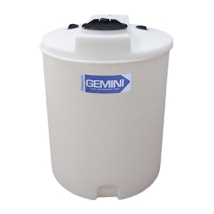 Gemini® 120 Gallon Natural XLPE Dual Containment Tank (1.9 Specific Gravity) with Domed Top & 8" Twist Lid - 33" Dia. x 47" Hgt.