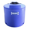 Gemini® 220 Gallon Blue LLDPE Dual Containment Tank (1.9 Specific Gravity) with Domed Top & 16" Twist Lid - 48" Dia. x 48" Hgt.