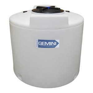 Gemini® 220 Gallon Natural XLPE Dual Containment Tank (1.9 Specific Gravity) with Domed Top & 16" Twist Lid - 48" Dia. x 48" Hgt.