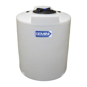 Gemini® 320 Gallon Natural XLPE Dual Containment Tank (1.9 Specific Gravity) with Domed Top & 16" Twist Lid - 48" Dia. x 60-1/2" Hgt.