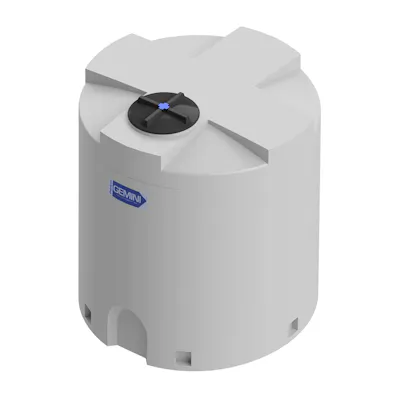 500 Gallon Natural LLDPE Cylindrical Gemini Dual Containment® Tank (1.9 Specific Gravity) with Domed Top & 16" Twist Lid - 61" Dia. x 66-1/2" Hgt.