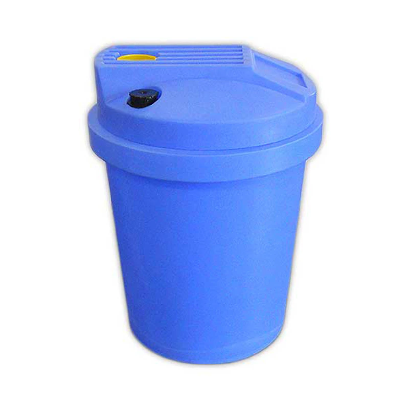 Aquarius™ 55 Gallon Blue Heavy-Duty Chemical Feed Tank - 27" Dia. x 35.5" Hgt.