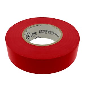 3/4" W x 22 Yd. L x 7 mil Thick Red Vinyl Electrical Tape  - Package of 6