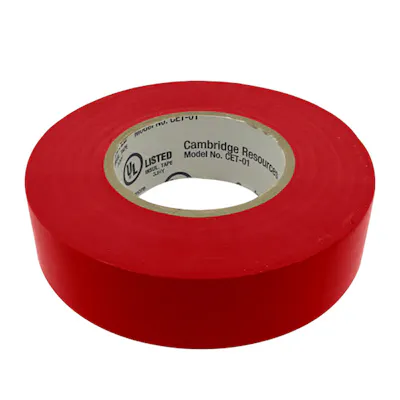 3/4" W x 22 Yd. L x 7 mil Thick Red Vinyl Electrical Tape - Package of 6