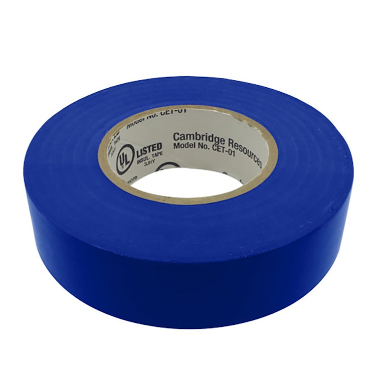 3/4" W x 22 Yd. L x 7 mil Thick Blue Vinyl Electrical Tape  - Package of 6