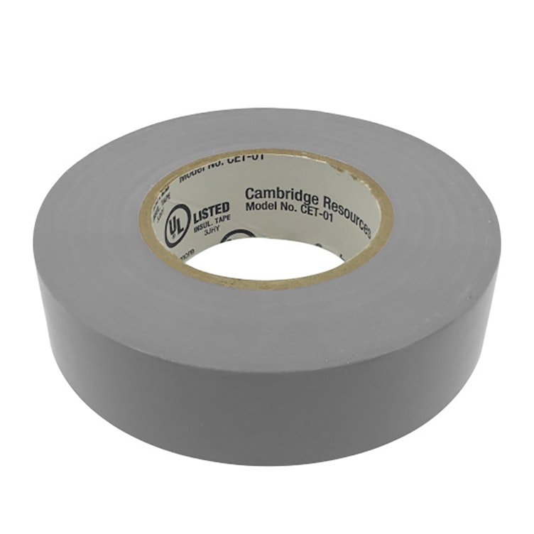 3/4" W x 22 Yd. L x 7 mil Thick Gray Vinyl Electrical Tape  - Package of 6