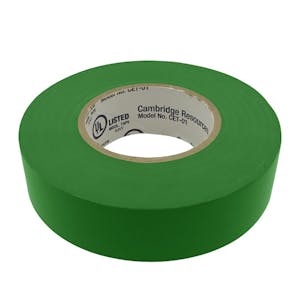 3/4" W x 22 Yd. L x 7 mil Thick Green Vinyl Electrical Tape  - Package of 6