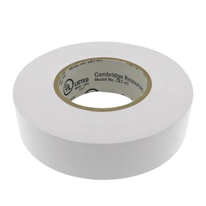 3/4" W x 22 Yd. L x 7 mil Thick White Vinyl Electrical Tape  - Package of 6