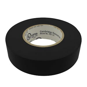 3/4" W x 22 Yd. L x 7 mil Thick Black Vinyl Electrical Tape  - Package of 6