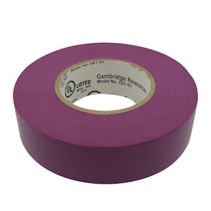 3/4" W x 22 Yd. L x 7 mil Thick Purple Vinyl Electrical Tape  - Package of 6