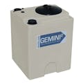10 Gallon Natural LLDPE Square Gemini² Dual Containment® Tank (1.5 Specific Gravity) with 8" Twist Lid & Smooth Bottom - 14" L x 14" W x 22" Hgt.
