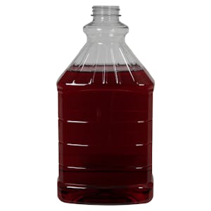 Ribbed Oblong Beverage Bottle with Tapered Shoulder