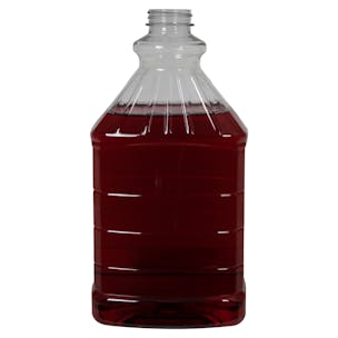 Ribbed Oblong Beverage Bottle with Tapered Shoulder