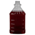 64 oz. Clear PET Ribbed Oblong Beverage Bottle with Tapered Shoulder & 38/400 Neck (Cap Sold Separately)