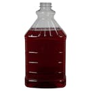 Ribbed Oblong Beverage Bottle with Tapered Shoulder