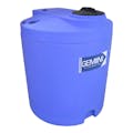 Gemini® 90 Gallon Blue LLDPE Dual Containment Tank (1.5 Specific Gravity) with Domed Top & 8" Twist Lid - 34" Dia. x 41-1/4" Hgt.