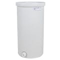 5 Gallon Natural LLDPE Cylindrical Tamco® Heavy-Wall Graduated Tank with External Flange & 3/4" Bulkhead Fitting - 11" Dia. x 14" Hgt. (Cover Sold Separately)