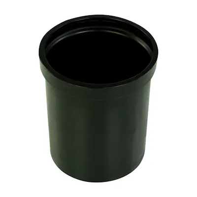 5 Gallon Black LLDPE Cylindrical Tamco® Heavy-Wall Graduated Tank with External Flange - 11" Dia. x 14" Hgt. (Cover Sold Separately)