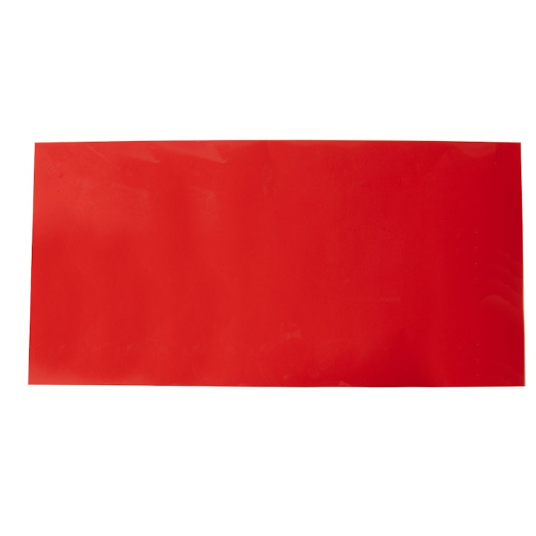 0.002" x 25" x 50" Red Polyester Shim