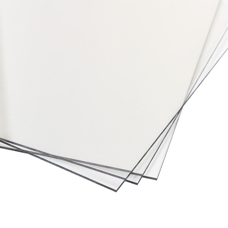 0.118" (3.0mm) x 12" x 12" TUFFAK® Clear Polycarbonate Sheet
