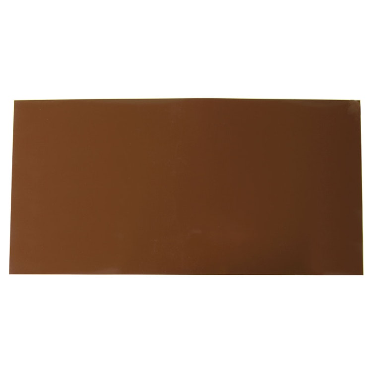0.01" x 5" x 20" Brown PVC Shim