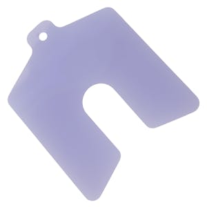0.0015" x 2" x 2" Purple Polyester Slotted Shim - Package of 20