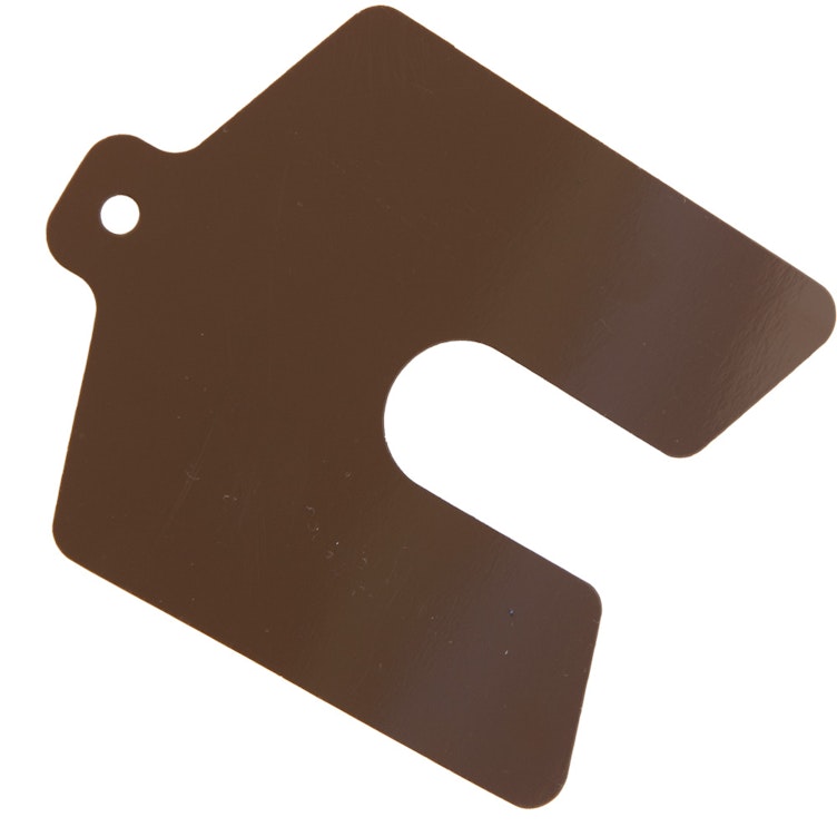 0.01" x 3" x 3" Brown PVC Slotted Shim - Package of 20