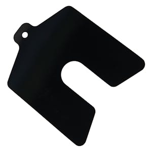 0.0125" x 2" x 2" Black PVC Slotted Shim - Package of 20