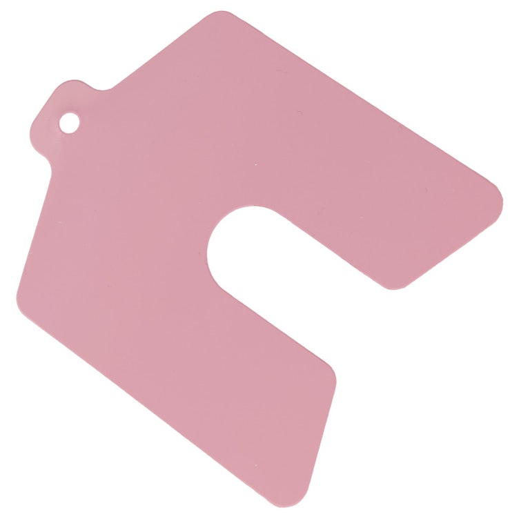 0.015" x 3" x 3" Pink PVC Slotted Shim - Package of 20