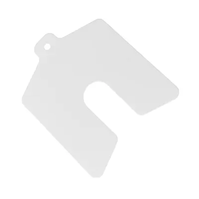 0.025" x 1" x 1" White PVC Slotted Shim - Package of 20
