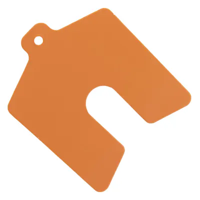0.03" x 1" x 1" Coral PVC Slotted Shim - Package of 20