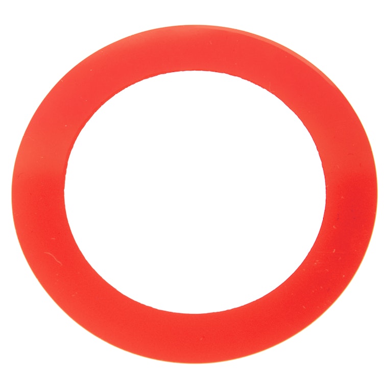 0.002" x 1-1/4" ID x 1-3/4" OD Red Polyester Arbor Shim - Package of 10