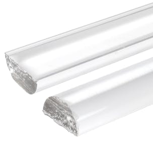 Clear Extruded Half Round Rod