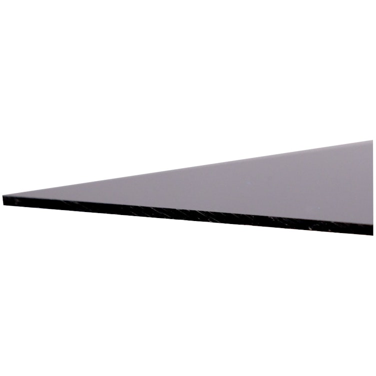 0.125" (3.2mm) x 48" x 48" Black 2025 Opaque Acrylic Sheet