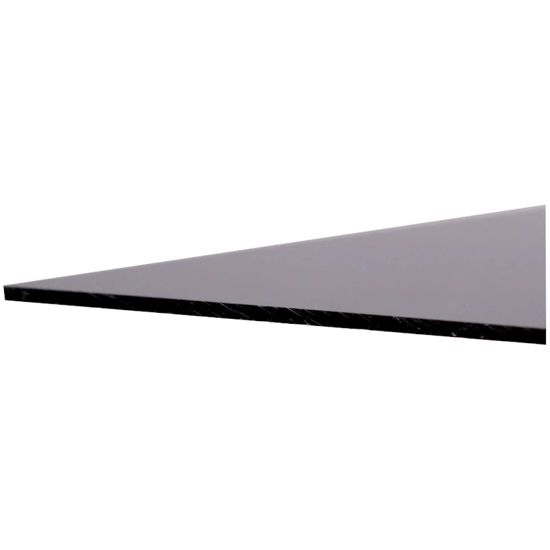 0.125" (3.2mm) x 12" x 48" Black 2025 Opaque Acrylic Sheet