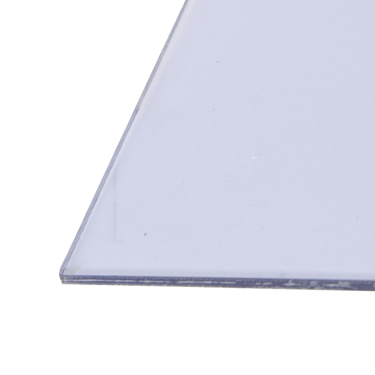 3/16" x 12" x 12" Clear PVC Sheet with Blue Tint