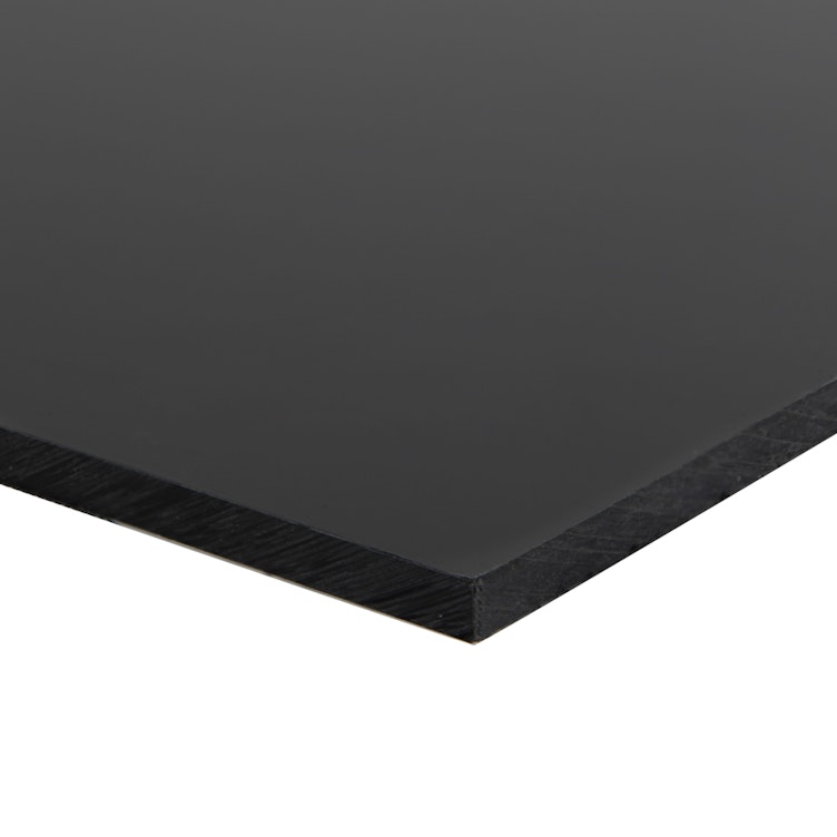 1" x 48" x 48" Black HDPE Sheet