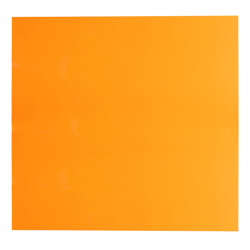 0.250" (6.4mm) x 48" x 48" Orange 2422 Transparent Acrylic Sheet